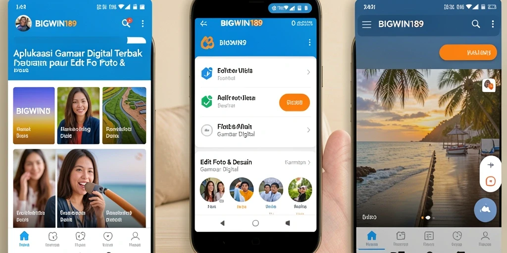 Tampilan antarmuka antarmuka BIGWIN189 menunjukkan berbagai fitur editing foto yang intuitif.