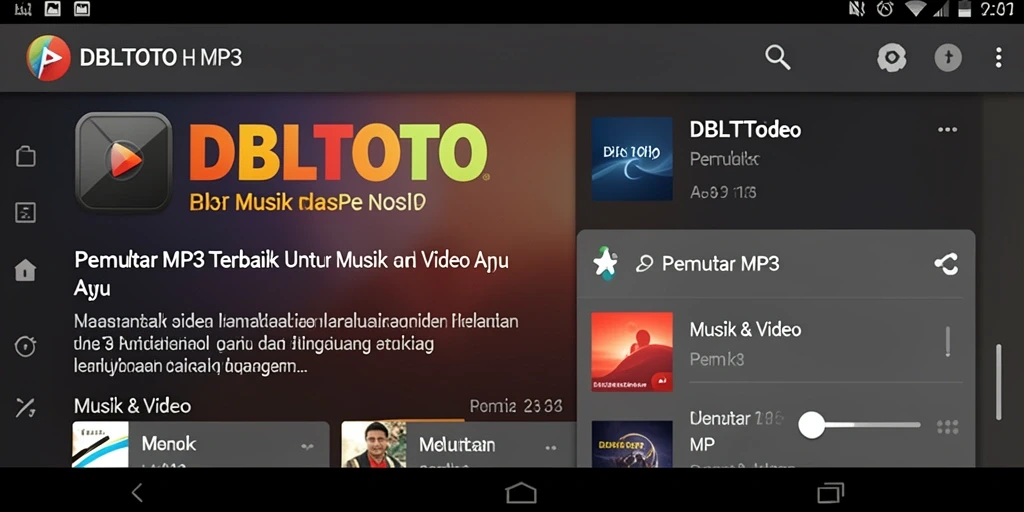 Antarmuka DBLTOTO yang menarik saat memutar musik.