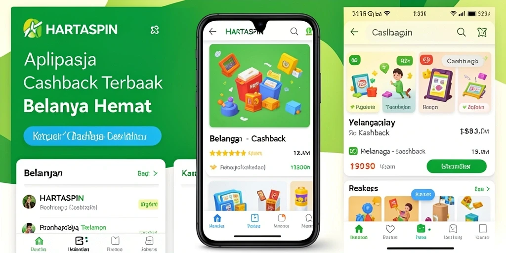 Tampilan antarmuka HARTASPIN yang intuitif dan menarik untuk fungsi Cashback.