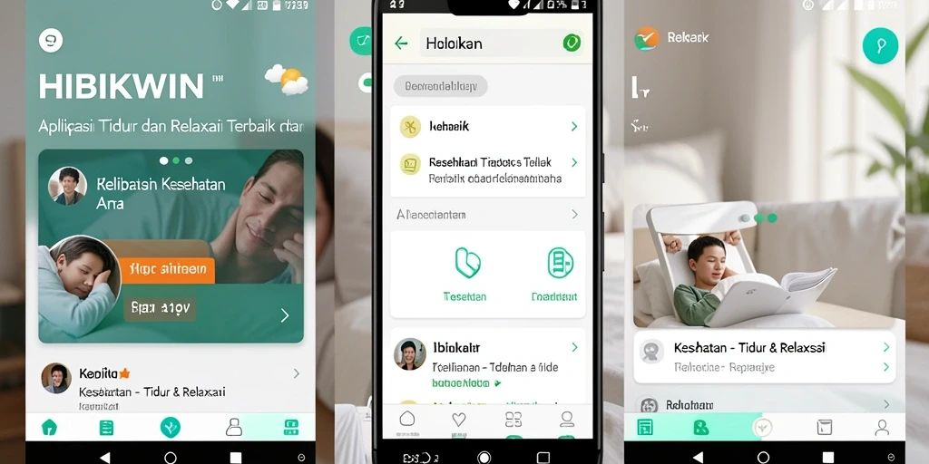 Tampilan antarmuka HIBIKWIN yang menenangkan dan user-friendly.