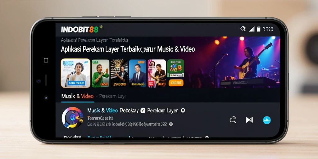 Tampilan antarmuka perekam layar aplikasi INDOBIT88.