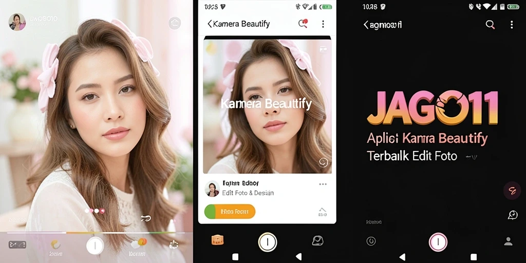 Antarmuka JAGO11 menampilkan berbagai fitur Kamera Beautify yang berfungsi optimal.
