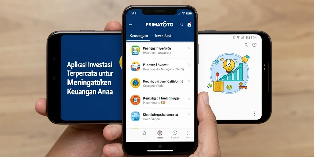 Tampilan antarmuka aplikasi PRIMATOTO yang mudah digunakan untuk investasi.