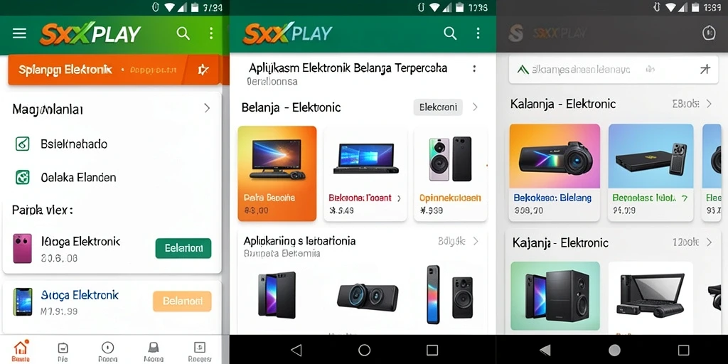 Tampilan antarmuka aplikasi SXXPLAY yang user-friendly dan informatif.