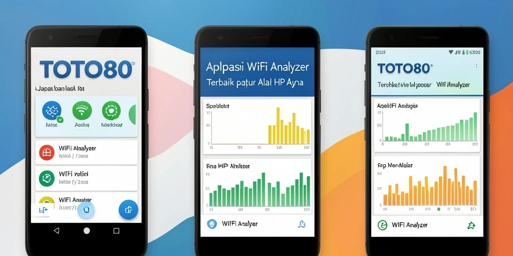 Antarmuka aplikasi TOTO80 dengan fitur WiFi Analyzer yang informatif.